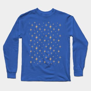 Atomic Starburst Teal, Orange Long Sleeve T-Shirt